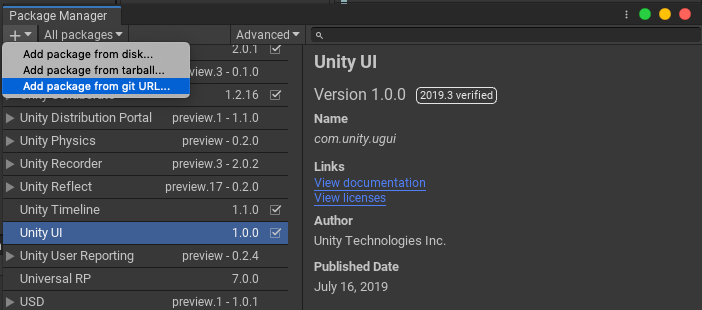 Unity package. Package Manager. Packet Manager Unity. Dalvik Юнити.